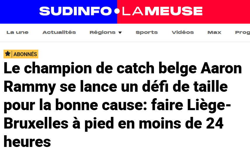 Aaron Rammy catch belgique WWE Brussels